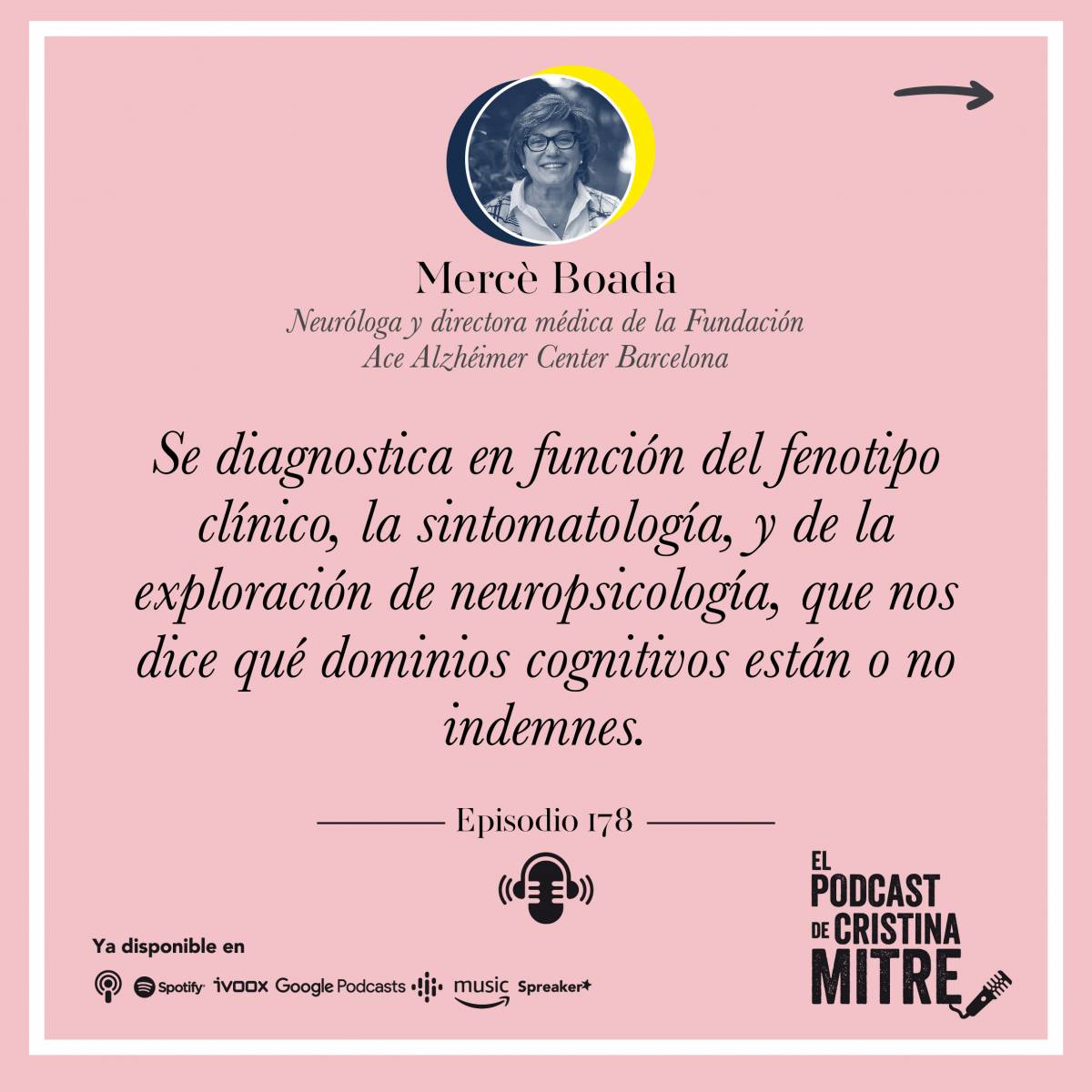 el podcast de cristina Mitre Mercé Boada Alzheimer diagnóstico