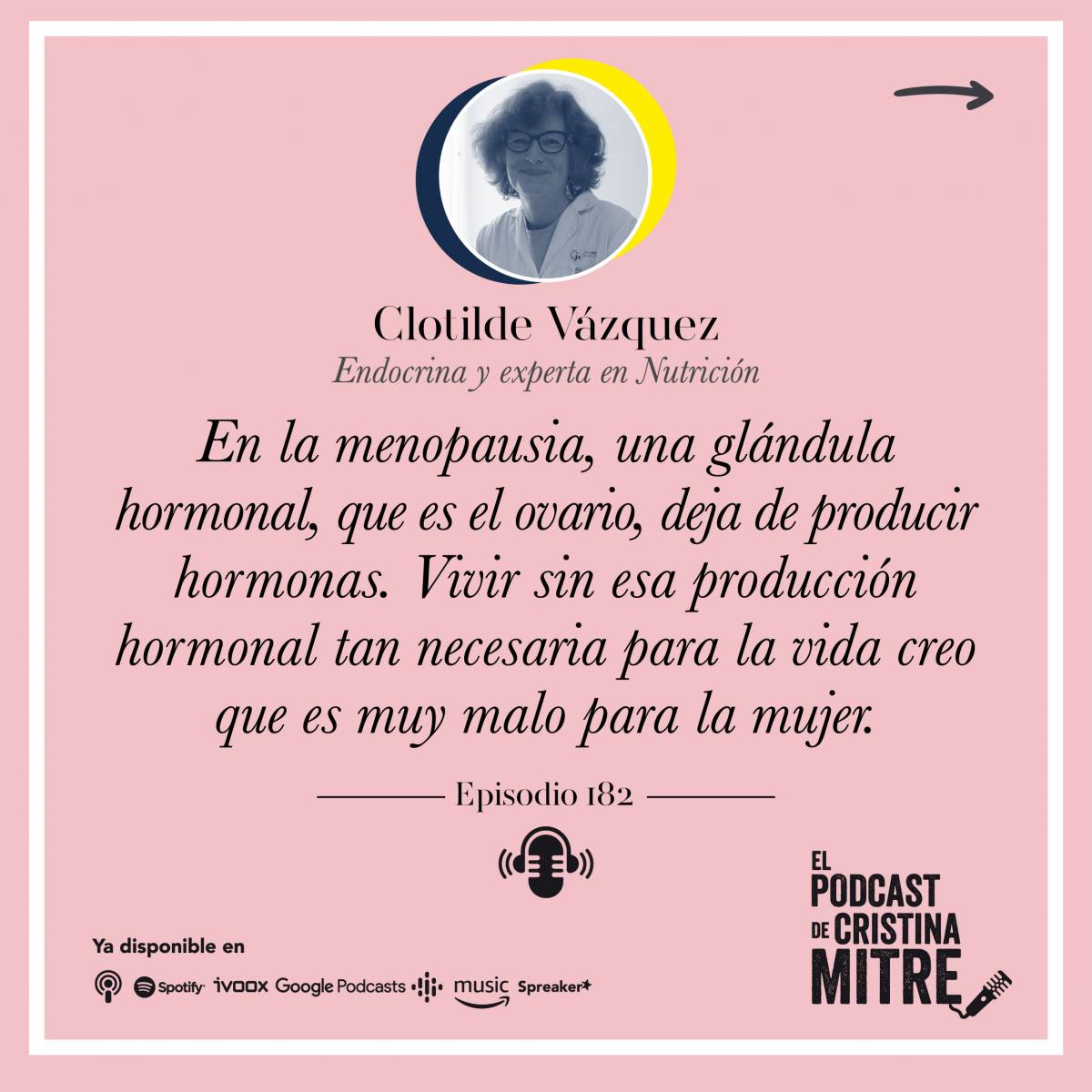 El podcast de Cristina Mitre Clotilde Vázquez Perimenopausia menopausia