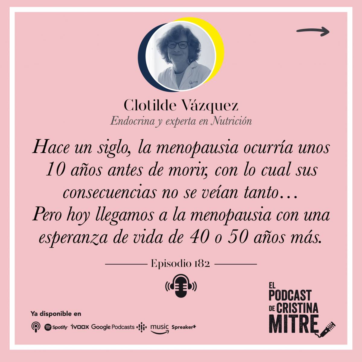 El podcast de Cristina Mitre Clotilde Vázquez Perimenopausia menopausia