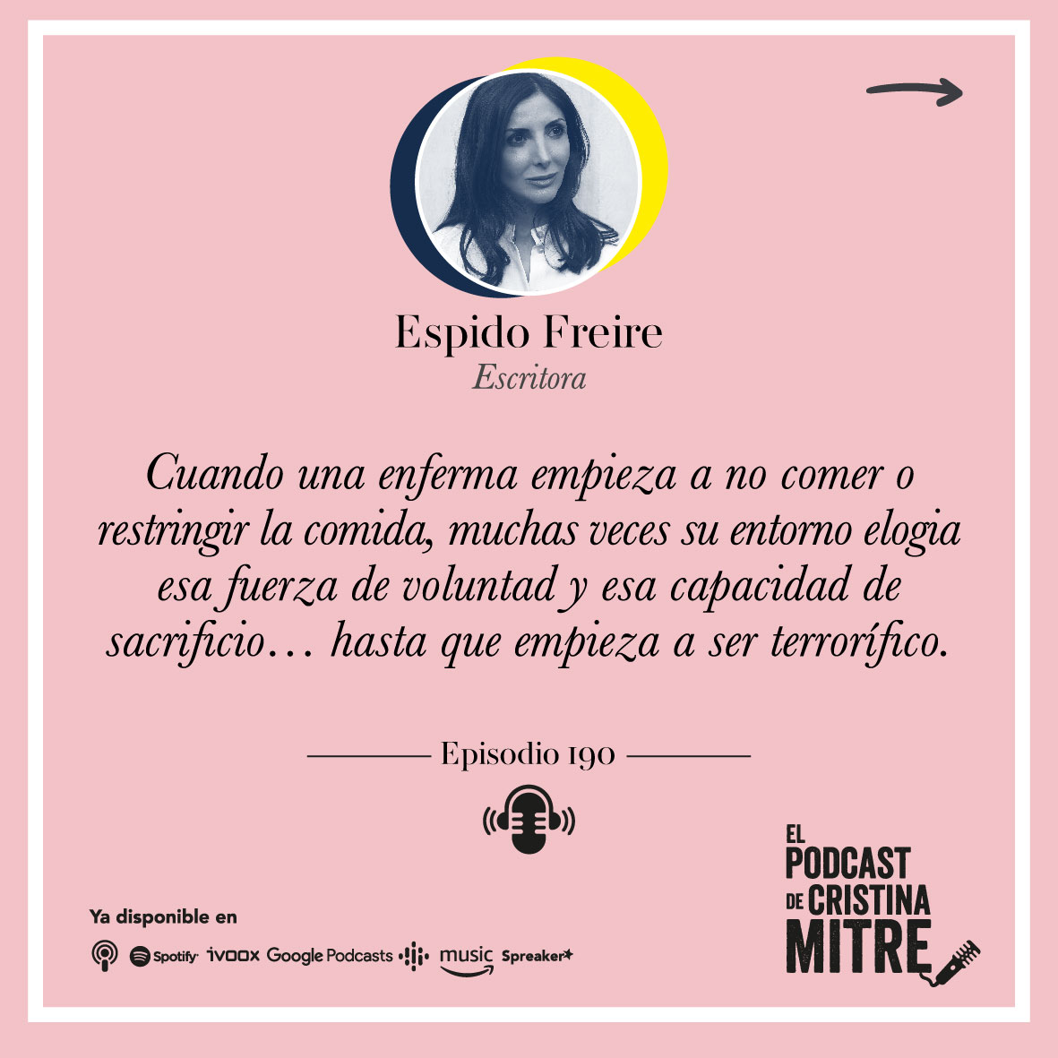 El podcast de Cristina Mitre Espido Freire anorexia bulimia