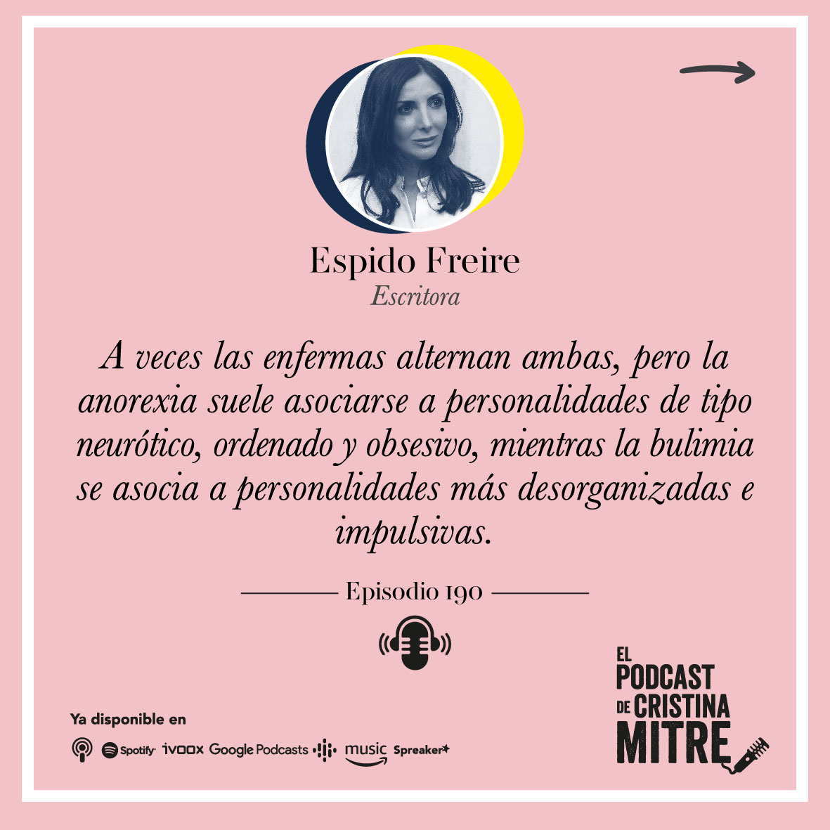 El podcast de Cristina Mitre Espido Freire anorexia bulimia
