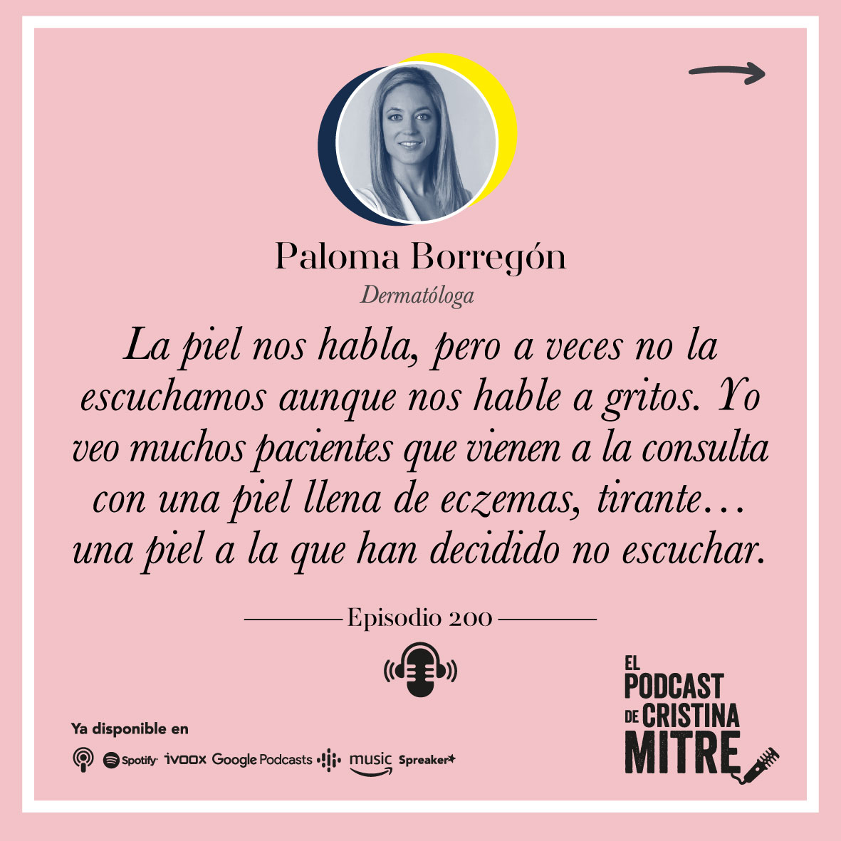 Podcast Cristina Mitre Paloma Borregon cuidado de la piel 