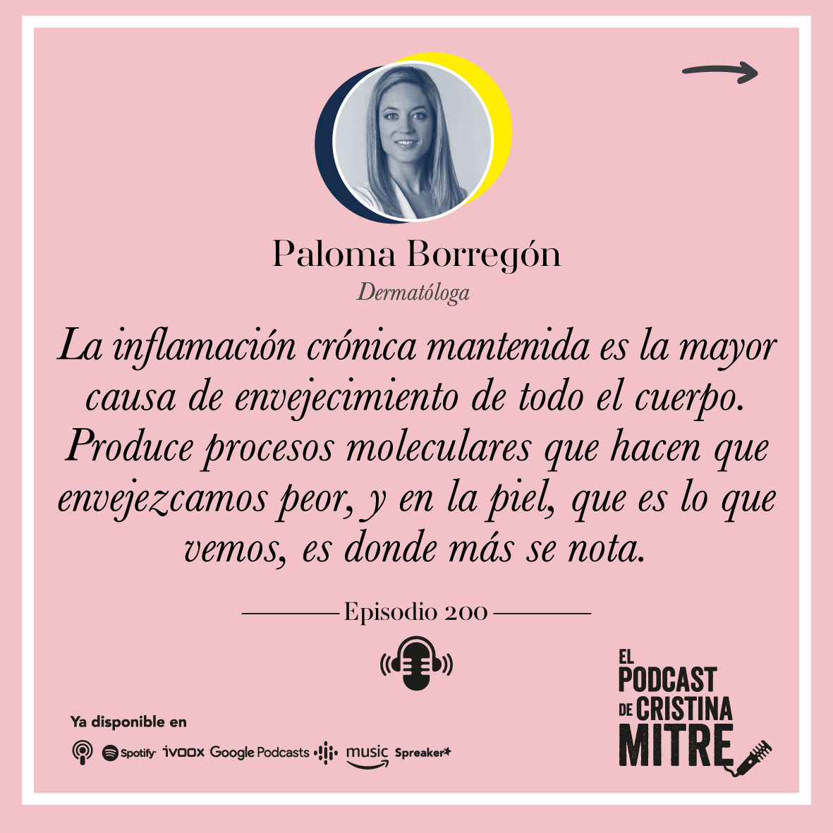 Podcast Cristina Mitre Paloma Borregon envejecimiento piel