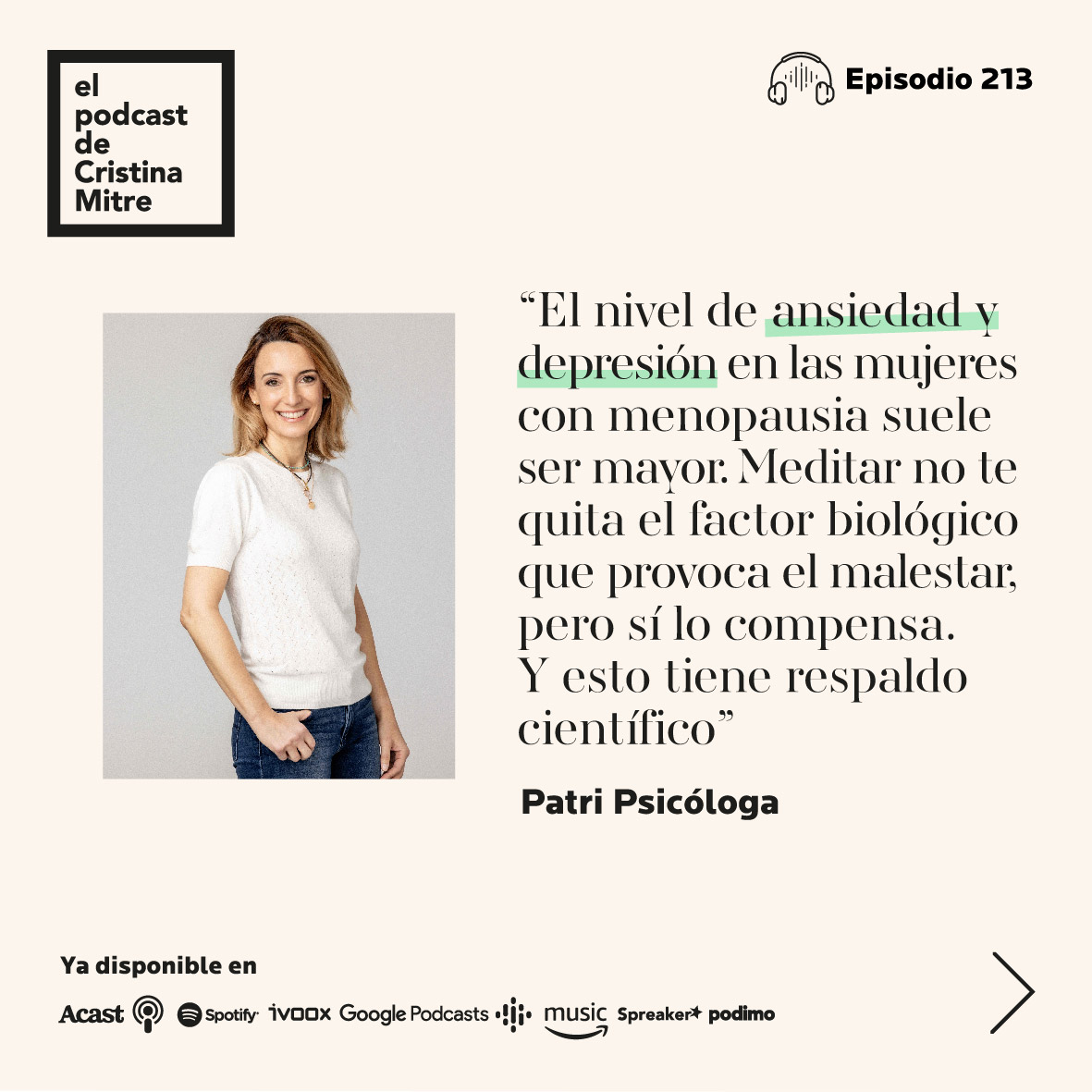 El podcast de Cristina Mitre Menopausia