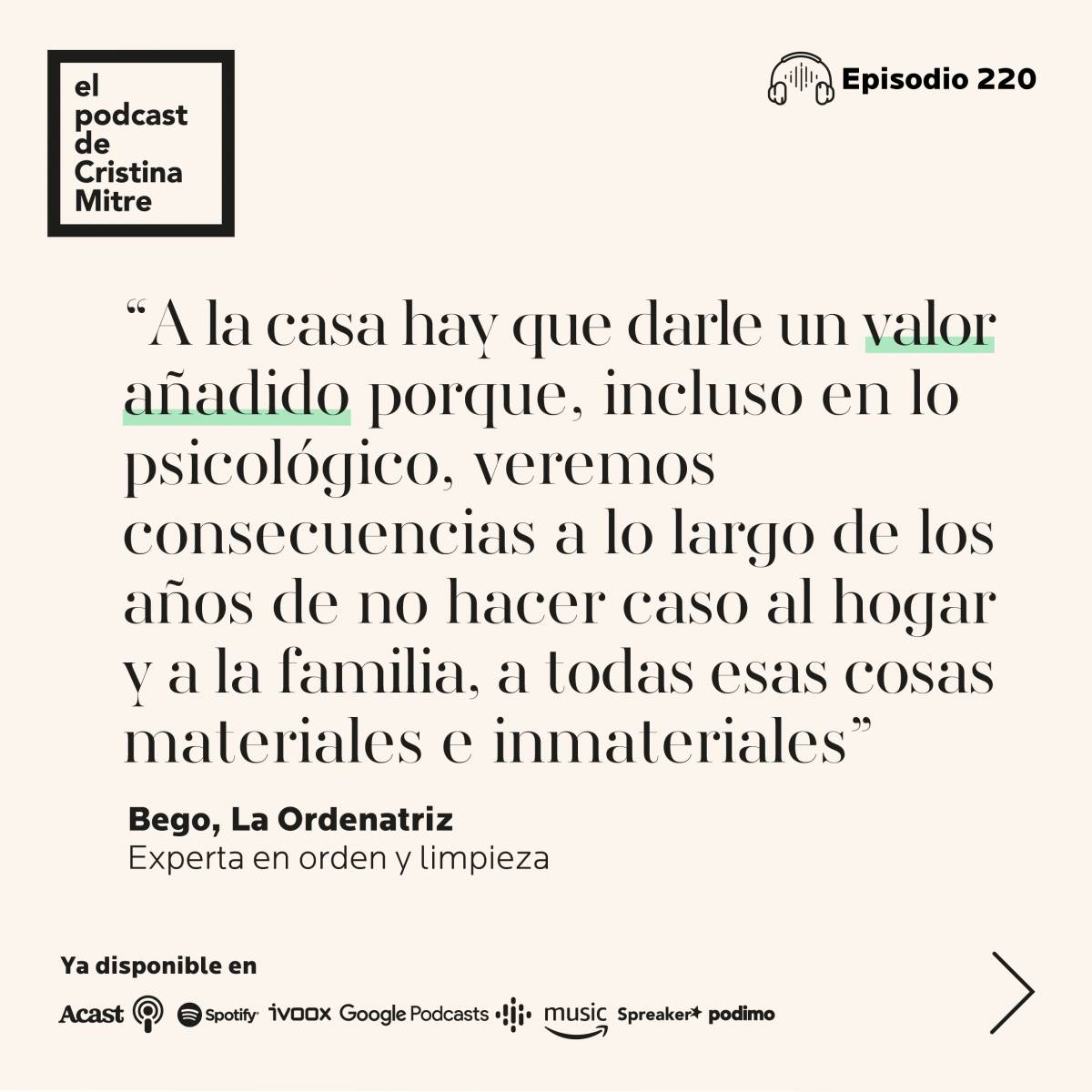 El podcast de Cristina Mitre La ordenatriz Ordenar