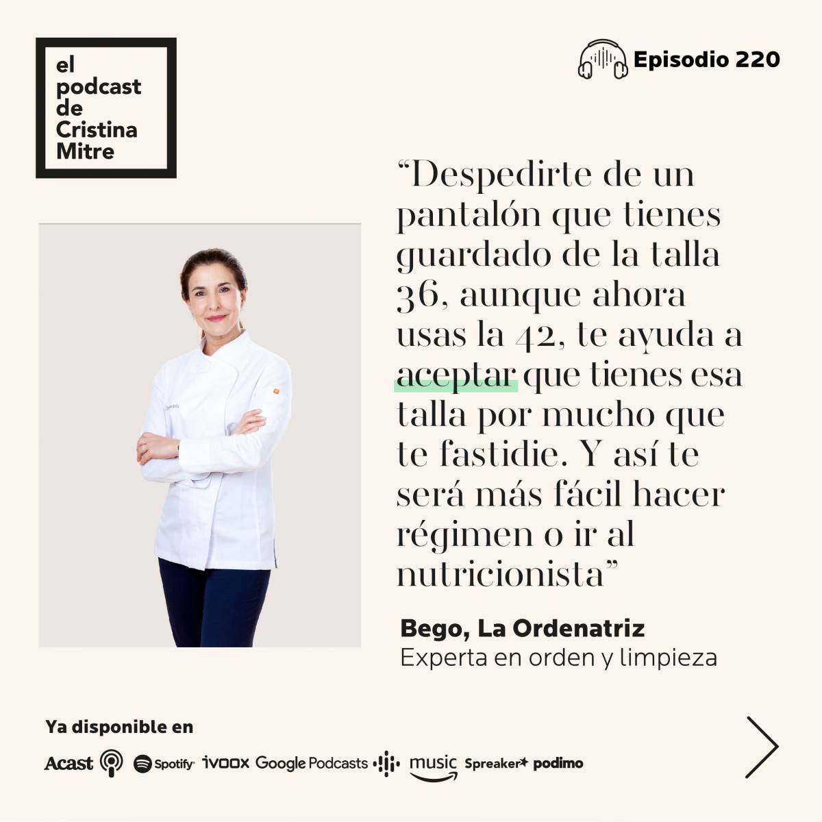 El podcast de Cristina Mitre La ordenatriz Ordenar