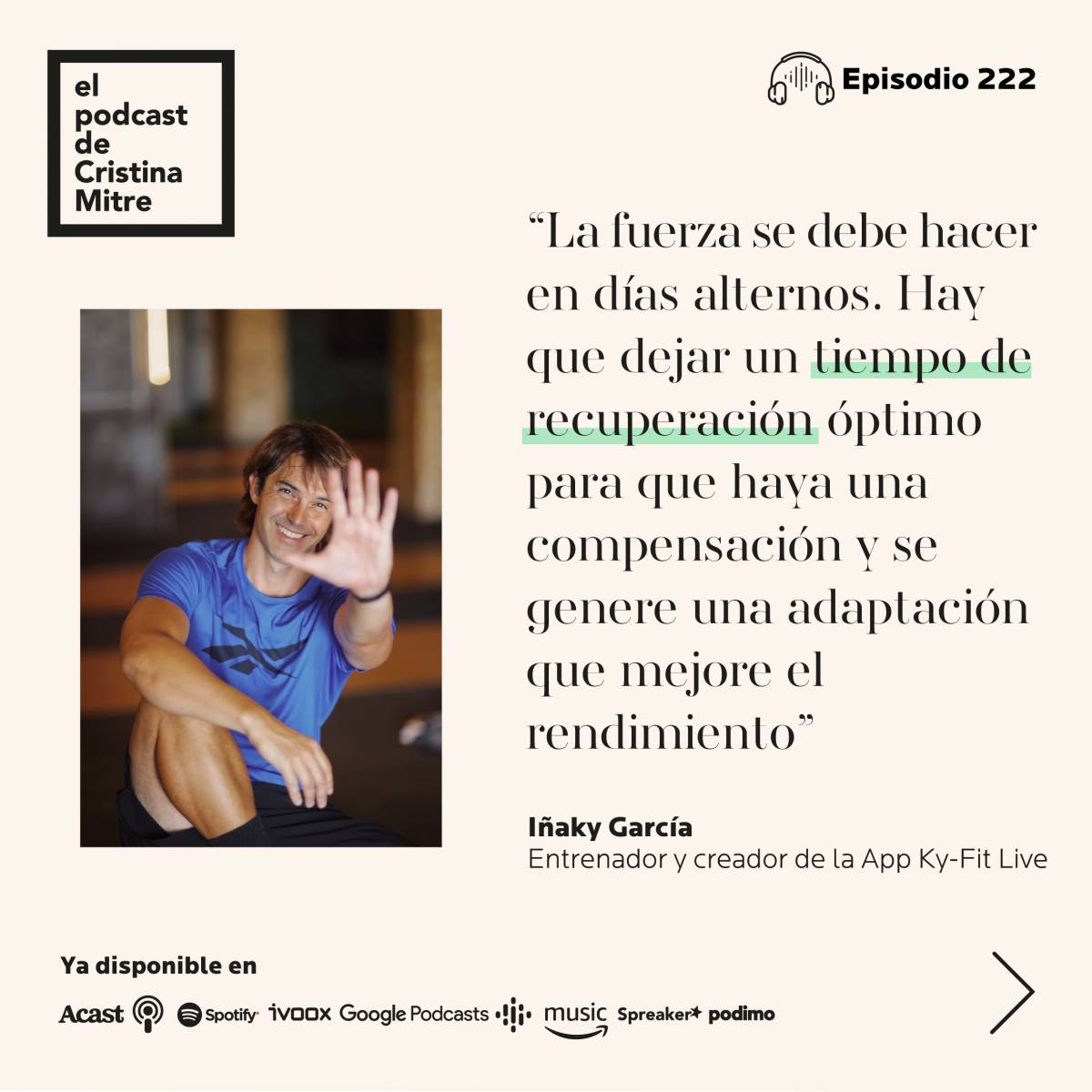 El podcast de Cristina Mitre Iñaky Garcia masa muscular