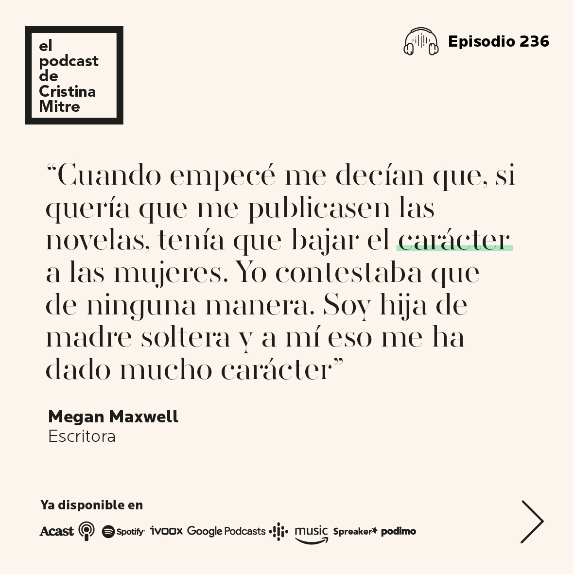 El podcast de Cristina Mitre literatura