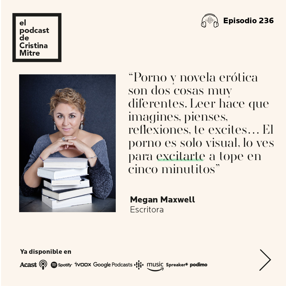 El podcast de Cristina Mitre escritora