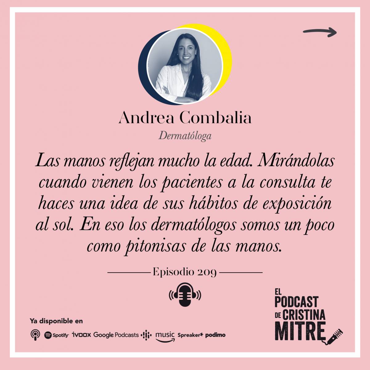 El podcast de Cristina Mitre Andrea Combalia protector solar