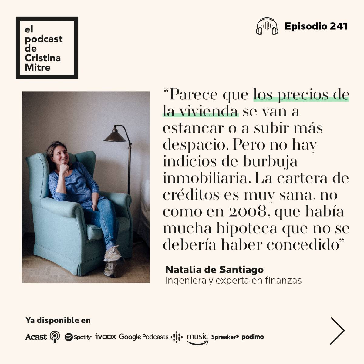 el podcast de cristina mitre natalia de santiago hipotecas