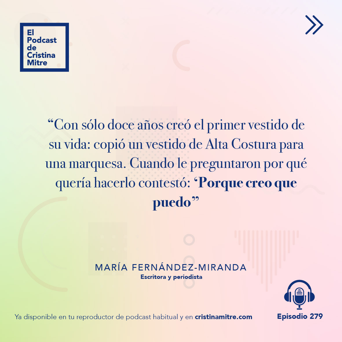 El Podcast de Cristina Mitre Maria Fernadez Miranda Balenciaga