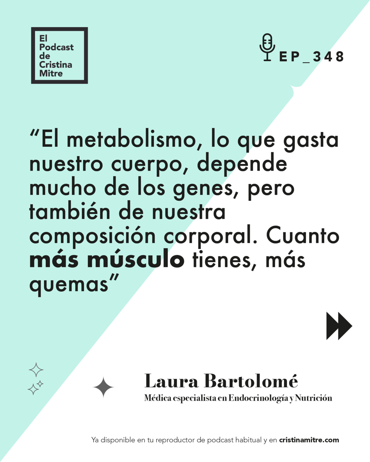el podcast de Cristina Mitre Laura Bartolome engordo