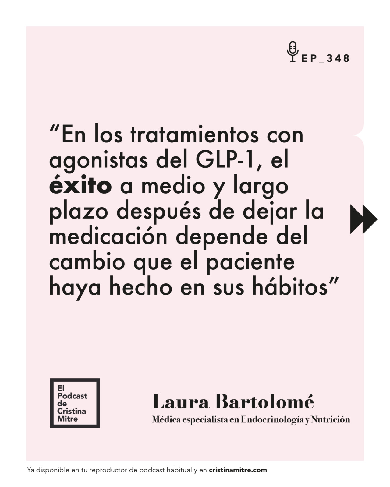 el podcast de Cristina Mitre Laura Bartolome GLP-1