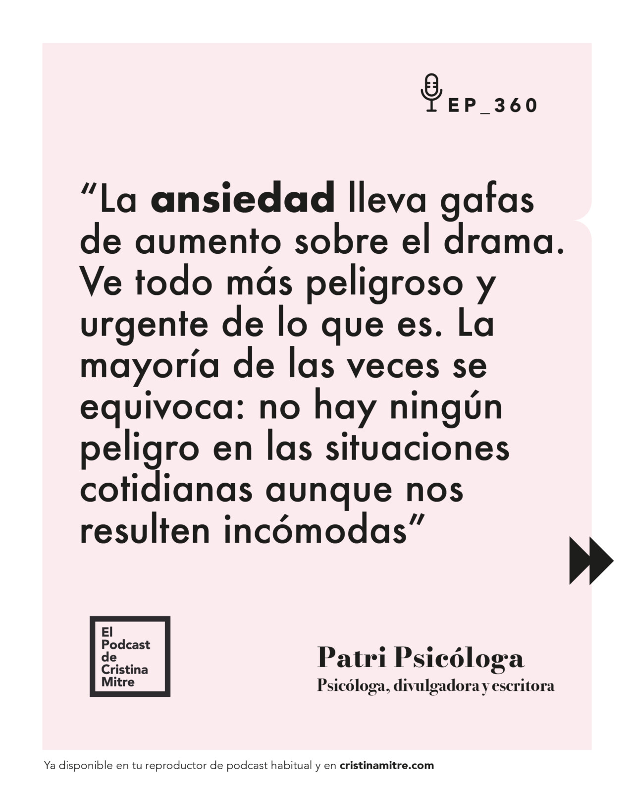 El podcast de Cristina Mitre Patri Psicóloga Rumiaciones