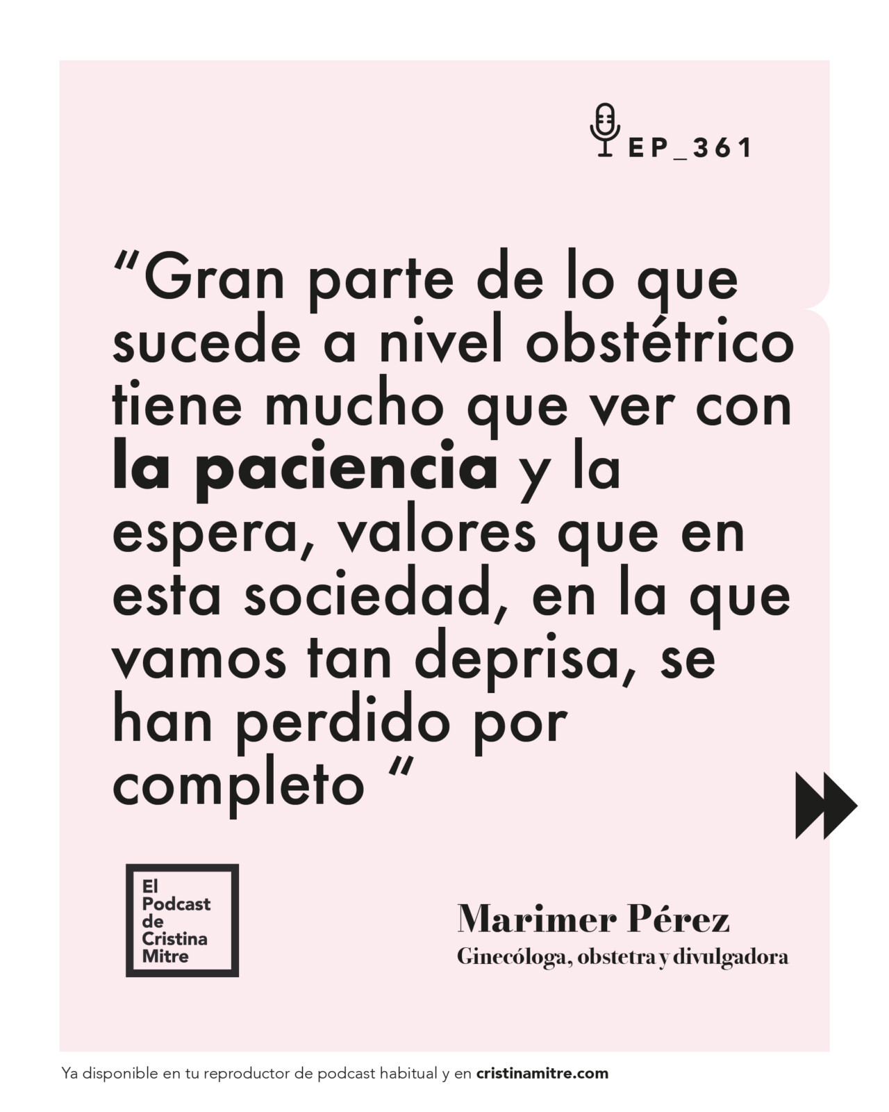 El podcast de Cristina Mitre Marimer Perez embarazo