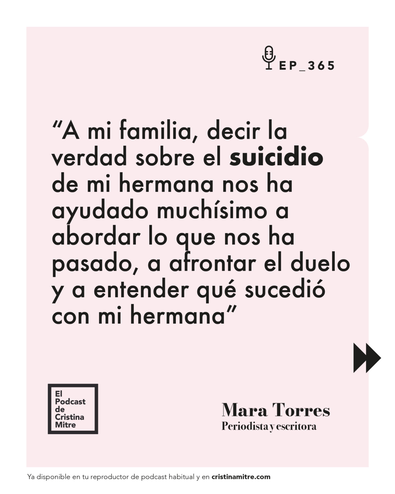 El podcast de Cristina Mitre Mara Torres Suicidio
