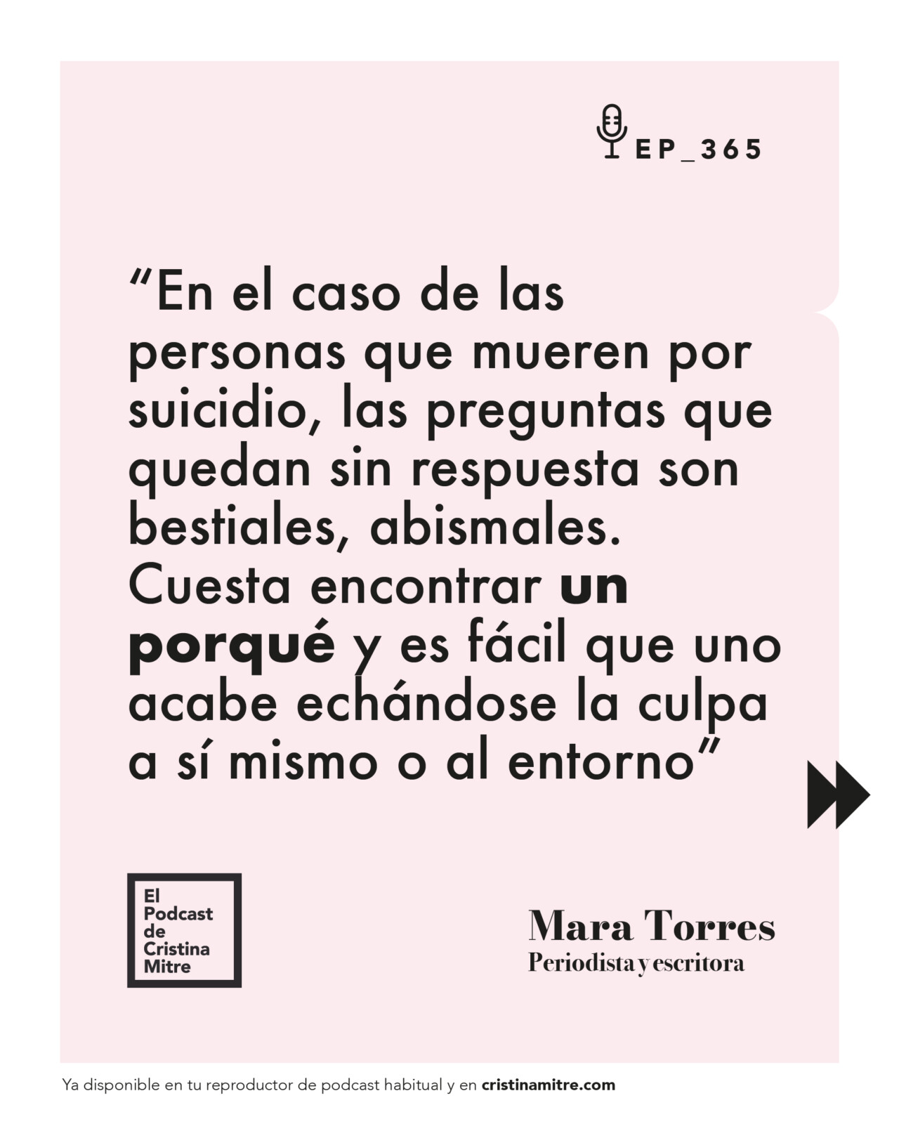 El podcast de Cristina Mitre Mara Torres Suicidio