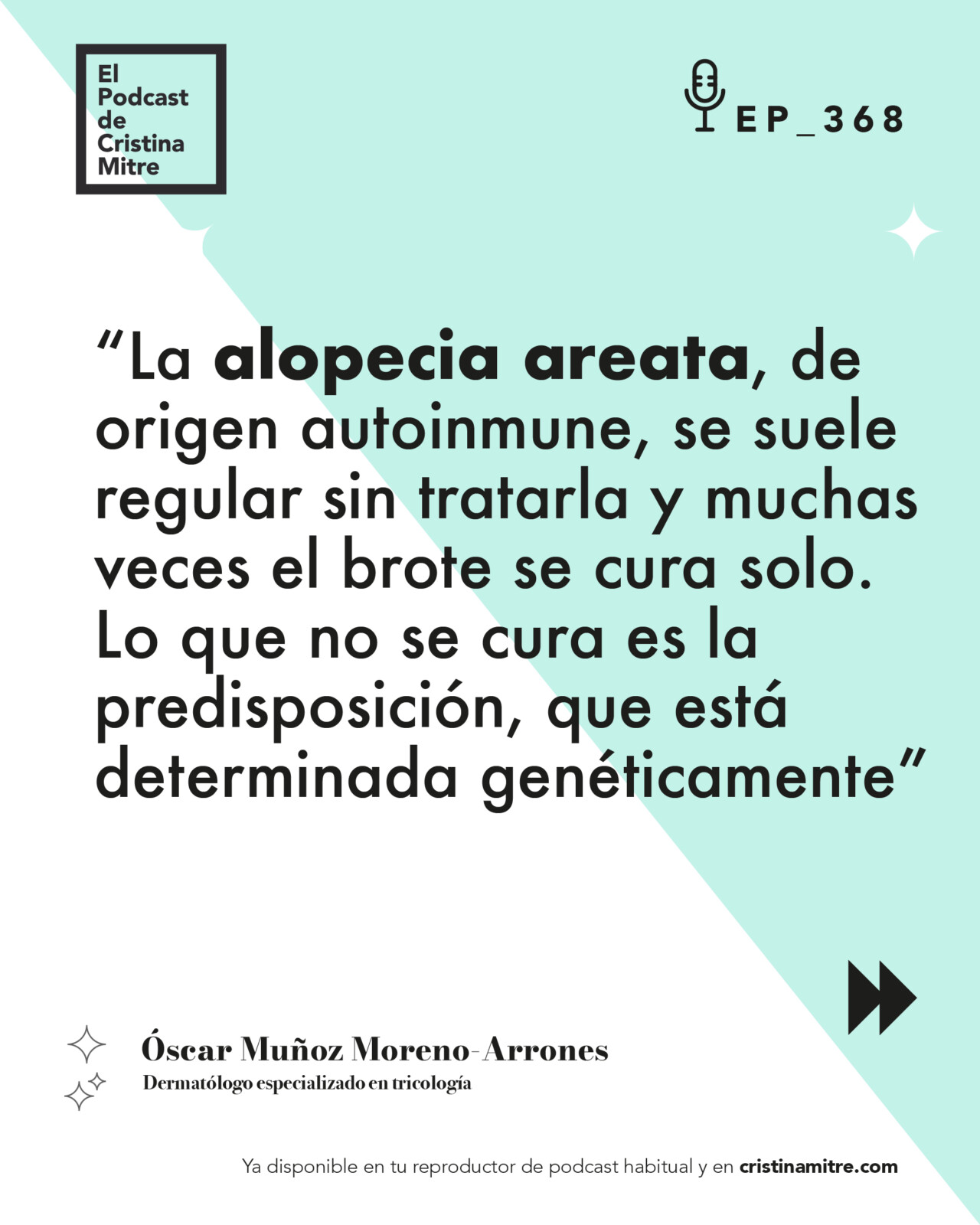 el podcast de Cristina Mitre Oscar Muñoz caída del cabello