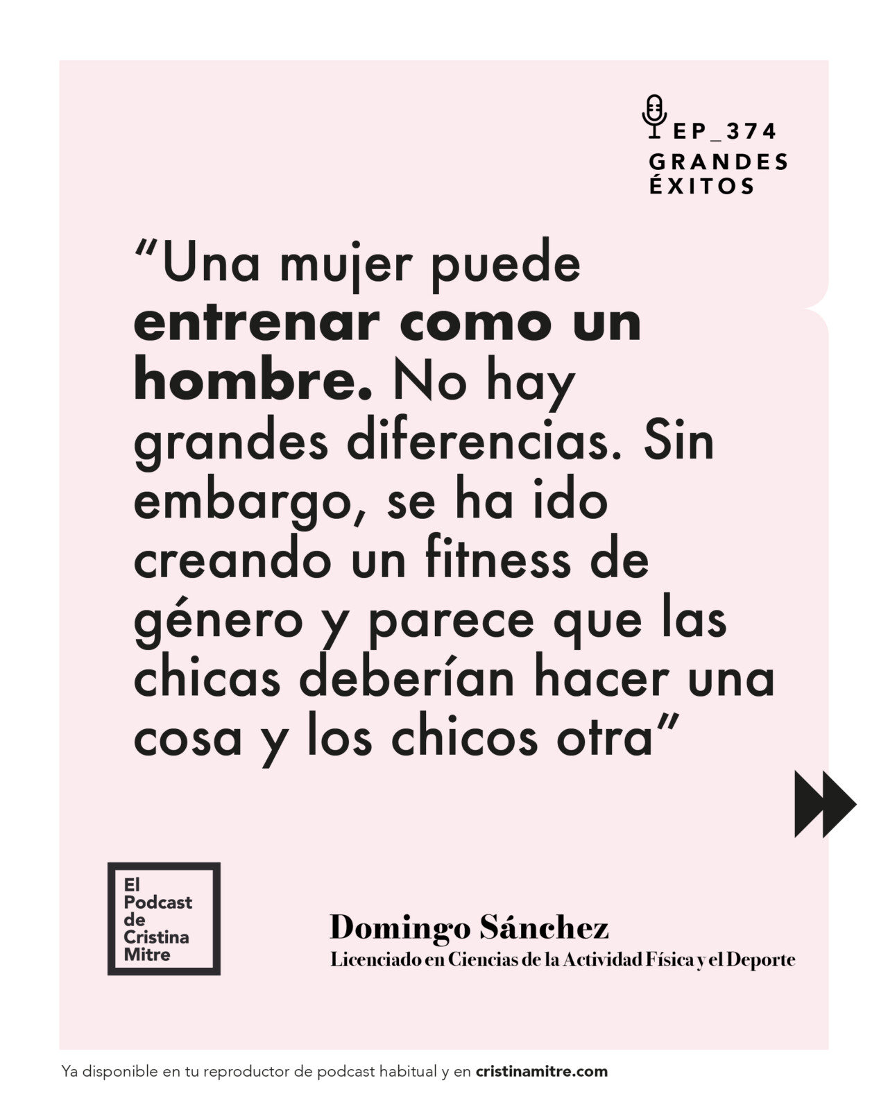 el podcast de Cristina Mitre Domingo Sánchez Estar en forma