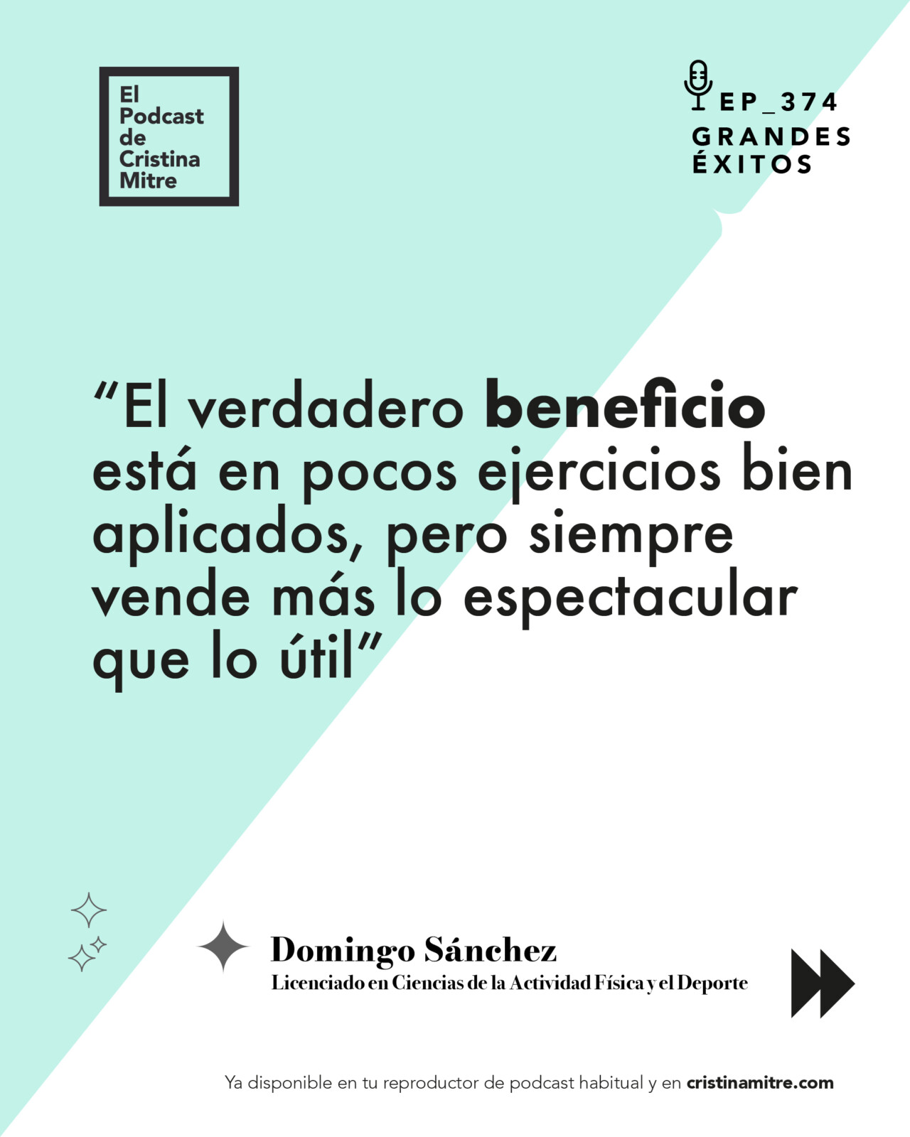 el podcast de Cristina Mitre Domingo Sánchez Estar en forma