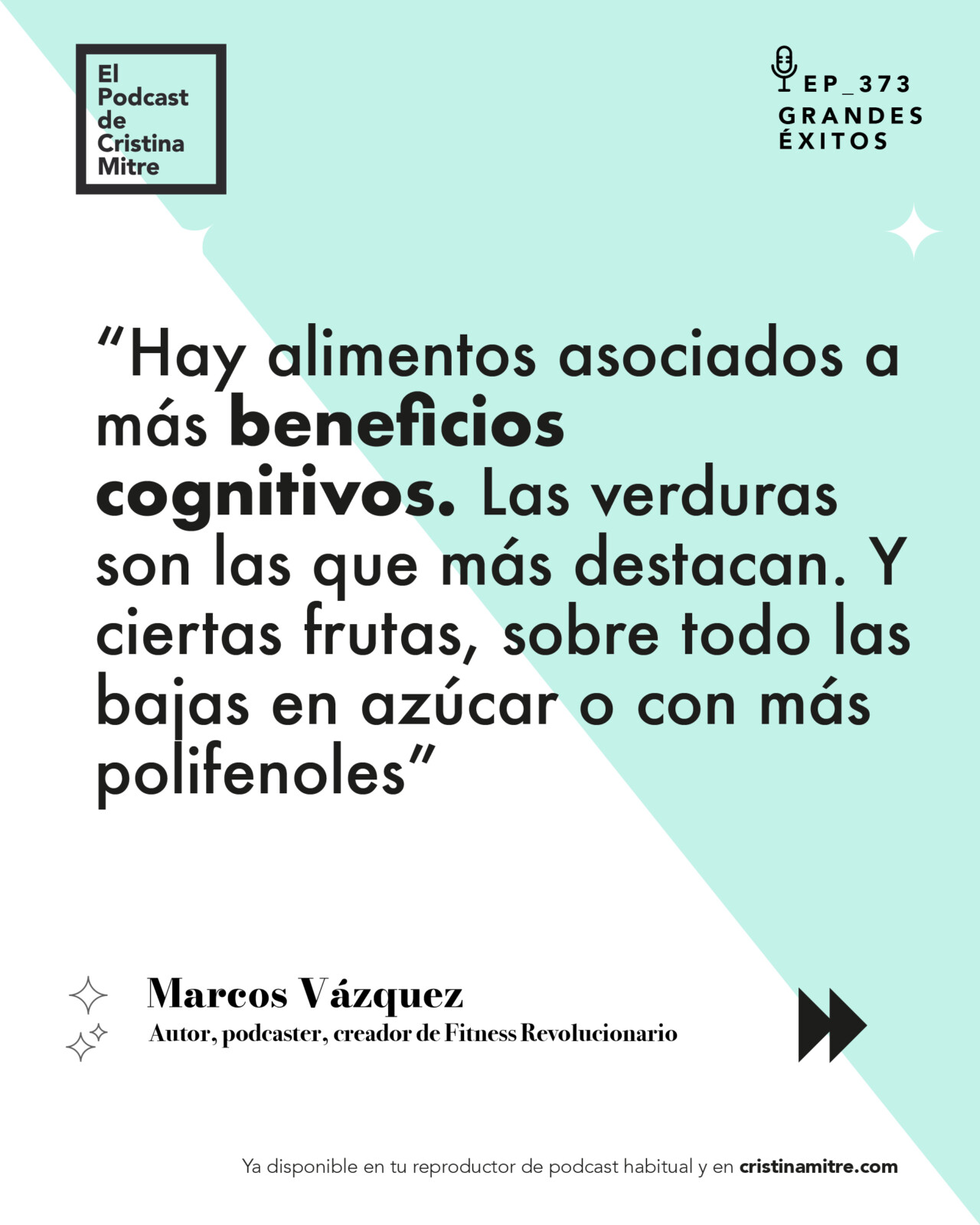 el podcast de Cristina Mitre Marcos Vazquez alimentar tu cerebro
