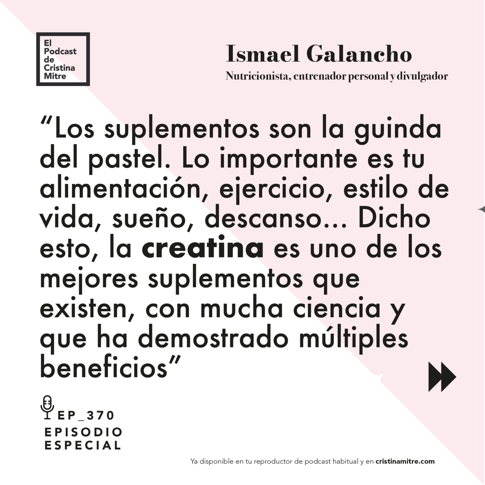 el podcast de Cristina Mitre Ismael Galancho